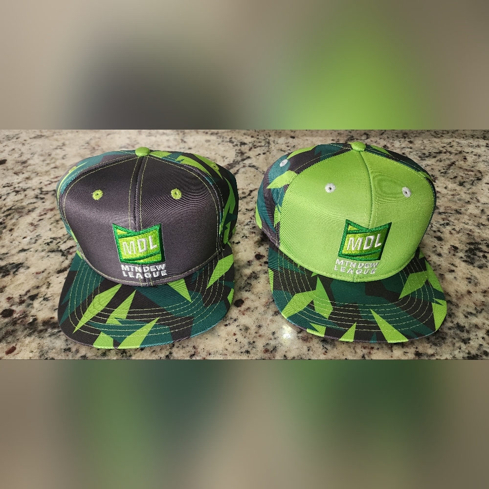 ESL Mountain Dew League hat lot of 2